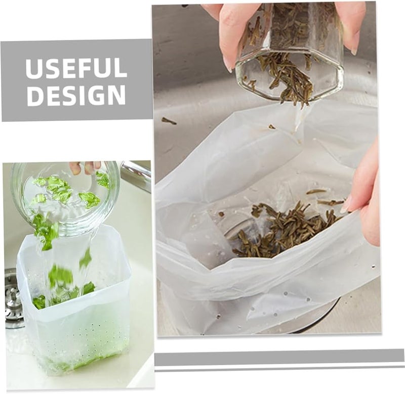 90 قطعة من أكياس التصفية القابلة للتصرف لمصرف حوض المطبخ، مصفاة نفايات الطعام، أكياس قمامة - Image 2